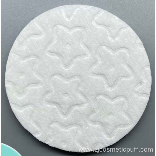 Organic beauty facial makeup cotton pads with pattern